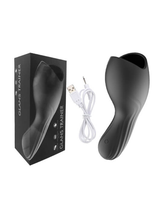 Masturbateur noir USB, 10 modes de vibration - MOC-020