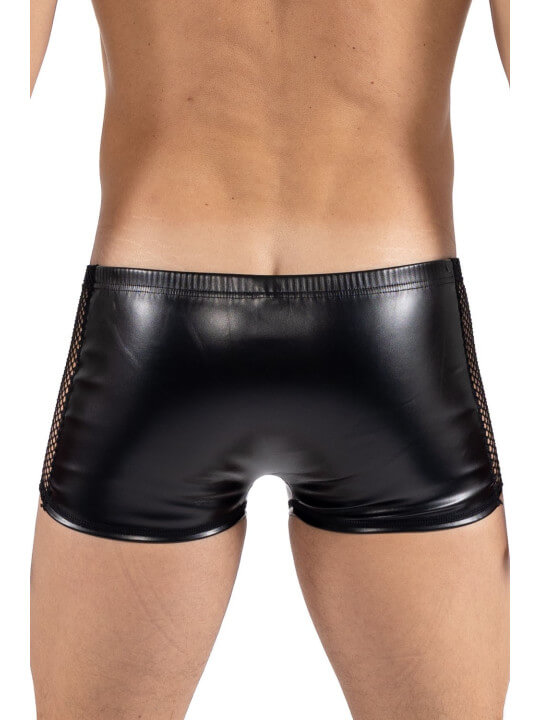 Boxer noir Black Desire en simili cuir - LM2401-67BLK