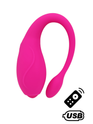 TANDEM Rose, stimulateur pour couple USB avec télécommande en silicone médical - BQ125PNK