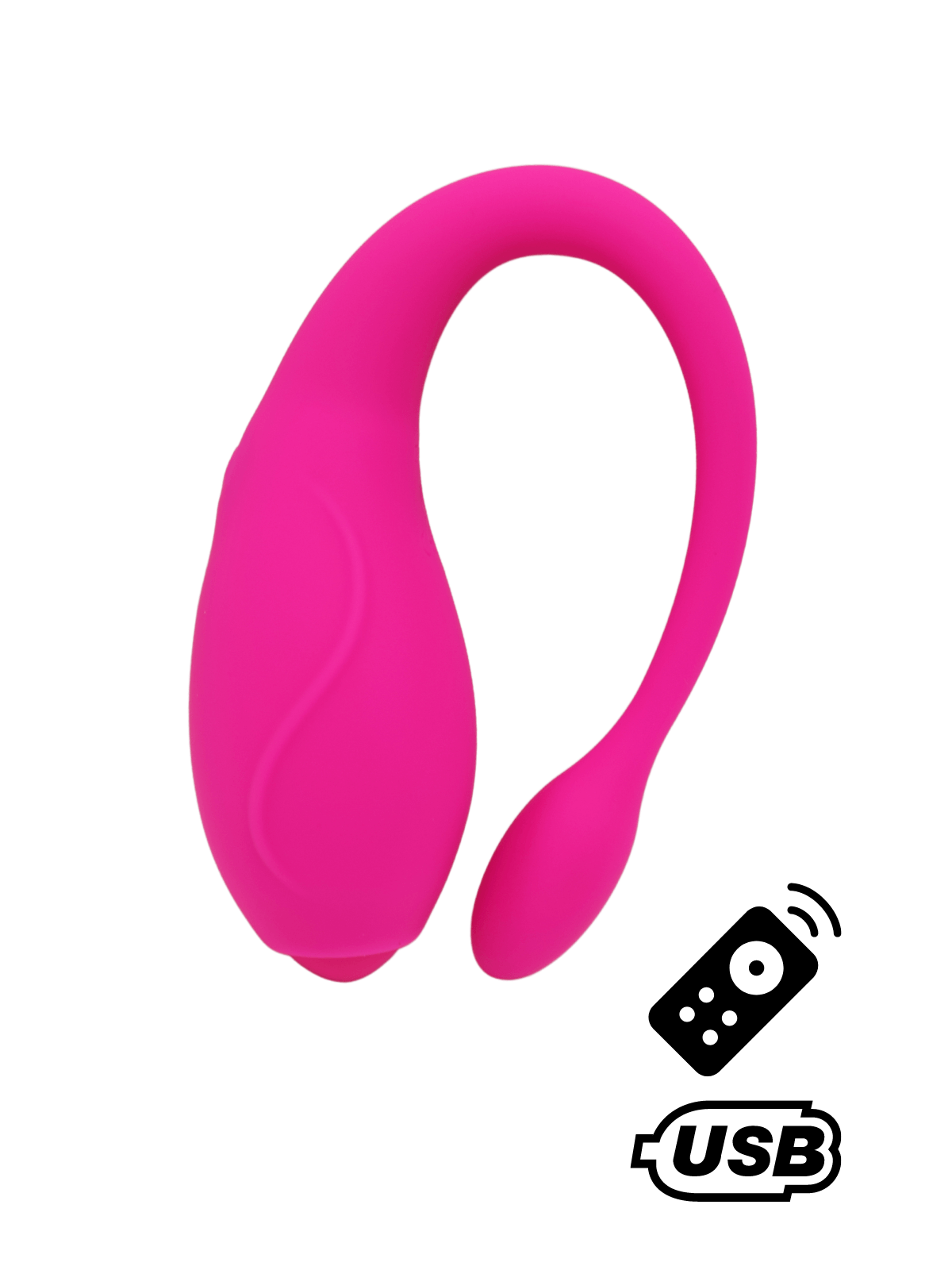 TANDEM Rose, stimulateur pour couple USB avec télécommande en silicone médical - BQ125PNK