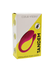TANDEM Rose, stimulateur pour couple USB avec télécommande en silicone médical - BQ125PNK