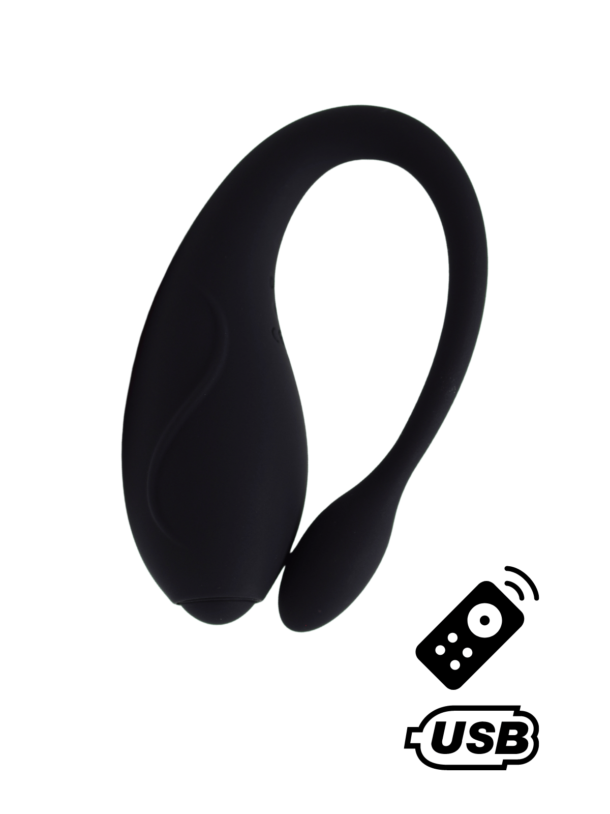 TANDEM Noir, stimulateur pour couple USB avec télécommande en silicone médical  - BQ125BLK