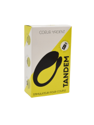 TANDEM Noir, stimulateur pour couple USB avec télécommande en silicone médical  - BQ125BLK