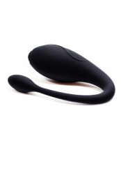 TANDEM Noir, stimulateur pour couple USB avec télécommande en silicone médical  - BQ125BLK