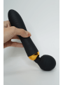 SHAKE Noir, Vibromasseur Wand USB en silicone médical avec 2 puissants moteurs indépendants - BQ107BLK
