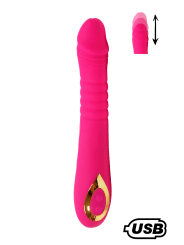 TWIST Rose, Vibromasseur va-et-vient USB en silicone médical, doté de 18 modes de stimulation - BQ586PNK