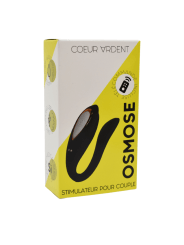 OSMOSE, stimulateur pour couple USB, à double tête, avec télécommande, en silicone médical - BQ602BLK