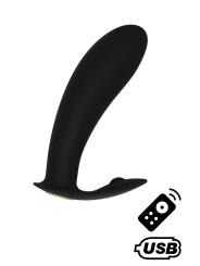 ERNEST, Mini vibromasseur avec stimulateur clitoridien USB, avec télécommande - BQ155BLK