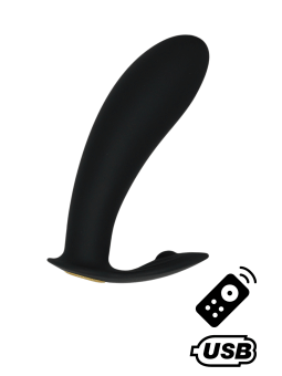 ERNEST, Mini vibromasseur avec stimulateur clitoridien USB, avec télécommande - BQ155BLK