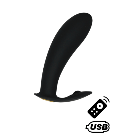 ERNEST, Mini vibromasseur avec stimulateur clitoridien USB, avec télécommande - BQ155BLK