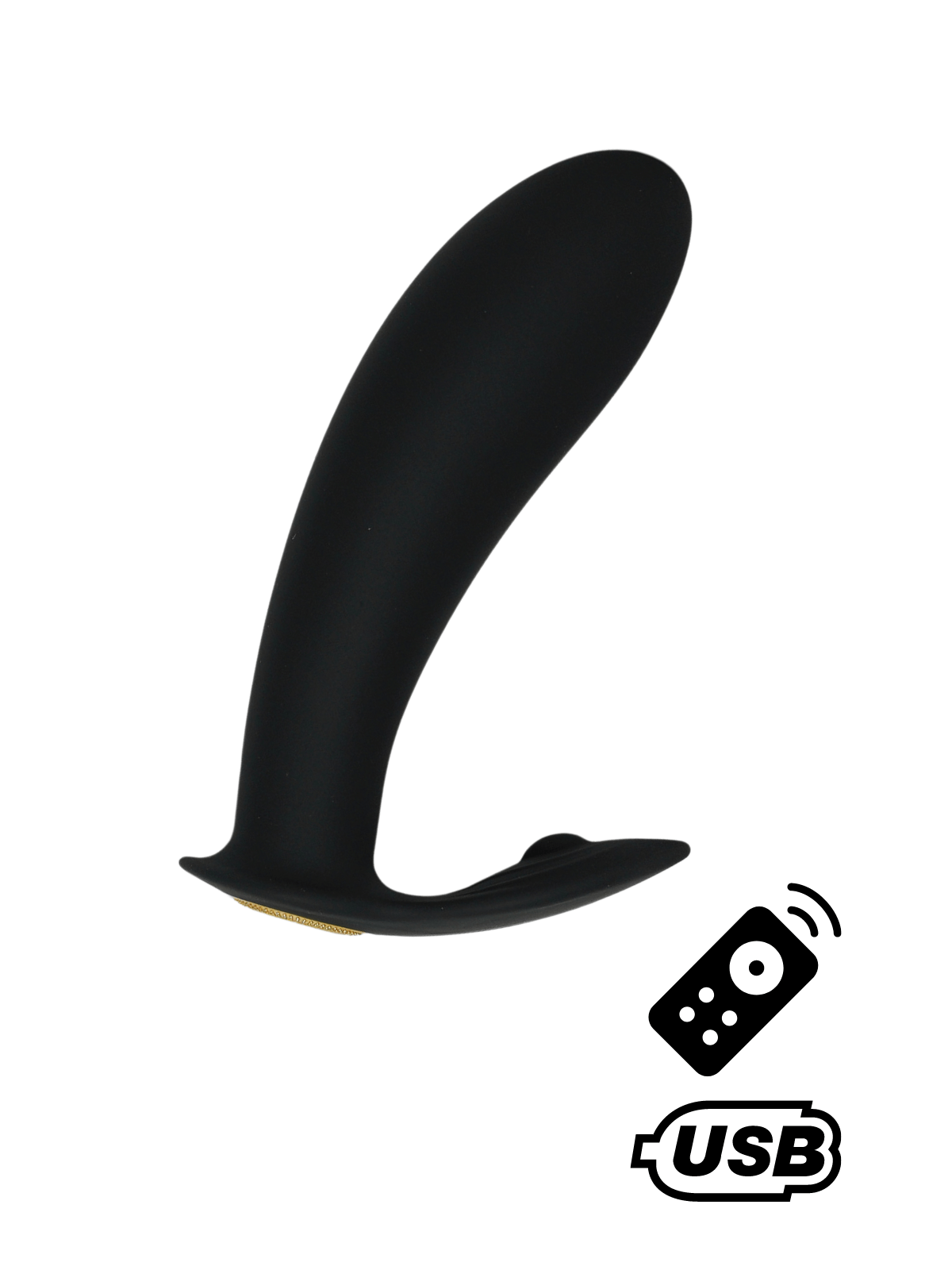 ERNEST, Mini vibromasseur avec stimulateur clitoridien USB, avec télécommande - BQ155BLK