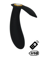 ERNEST, Mini vibromasseur avec stimulateur clitoridien USB, avec télécommande - BQ155BLK