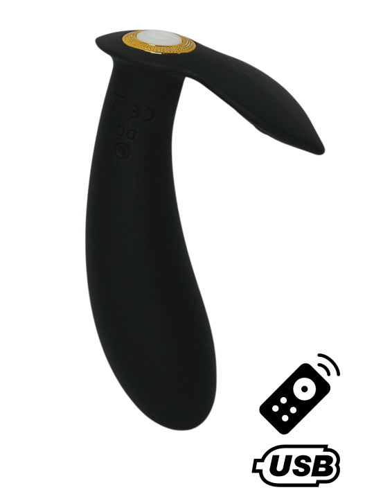 ERNEST, Mini vibromasseur avec stimulateur clitoridien USB, avec télécommande - BQ155BLK
