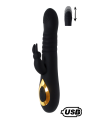 TWIST 2 Noir, Vibromasseur Rabbit va-et-vient USB en silicone médical, doté de 18 modes de stimulation - BQ587BLK