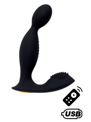 ELIOT, Stimulateur de prostate USB, avec télécommande, en silicone médical - BQ149BLK