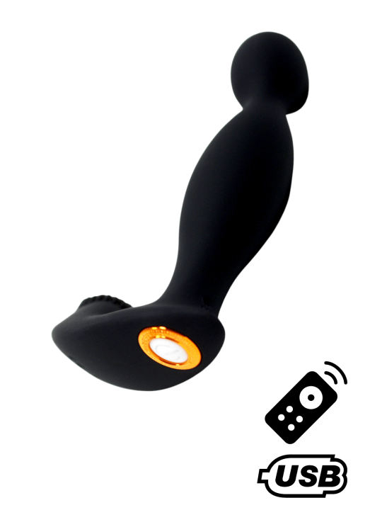 ELIOT, Stimulateur de prostate USB, avec télécommande, en silicone médical - BQ149BLK