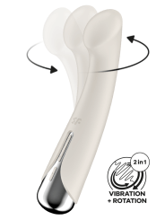 Vibromasseur point G tête rotative blanc USB Spinning g-spot 1 Satisfyer - CC597857