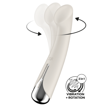 Vibromasseur point G tête rotative blanc USB Spinning g-spot 1 Satisfyer - CC597857