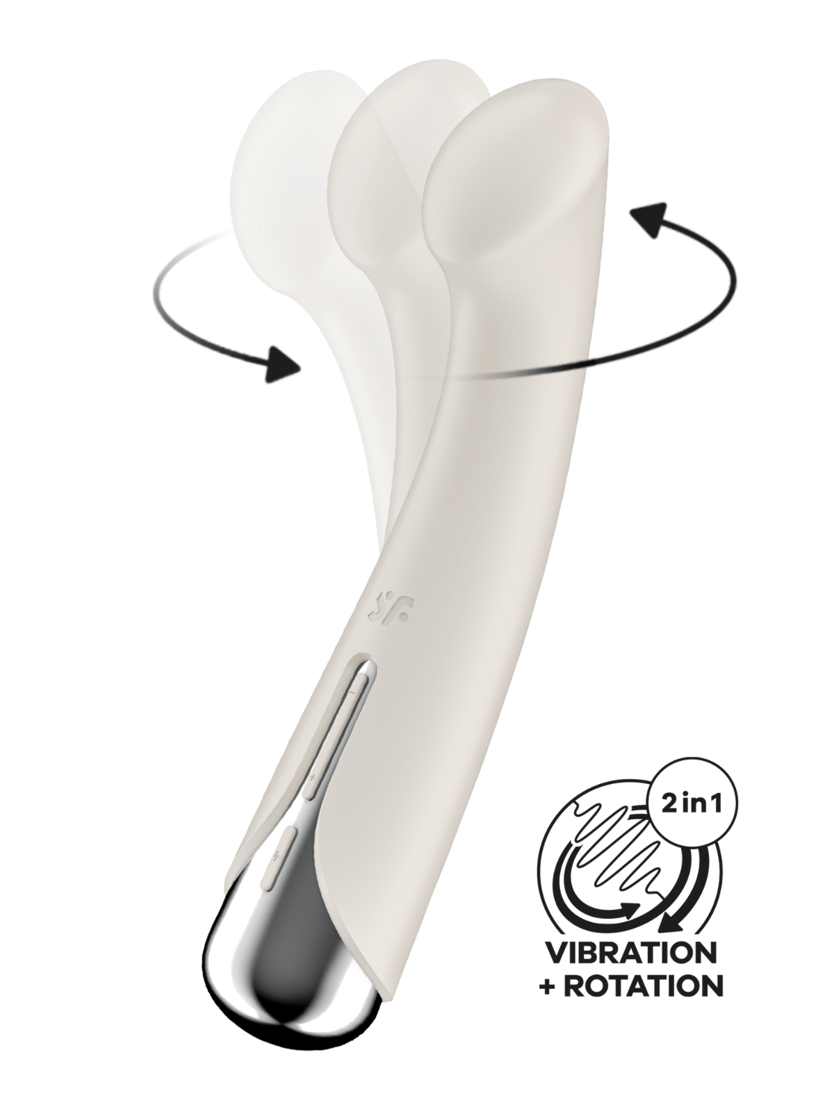 Vibromasseur point G tête rotative blanc USB Spinning g-spot 1 Satisfyer - CC597857