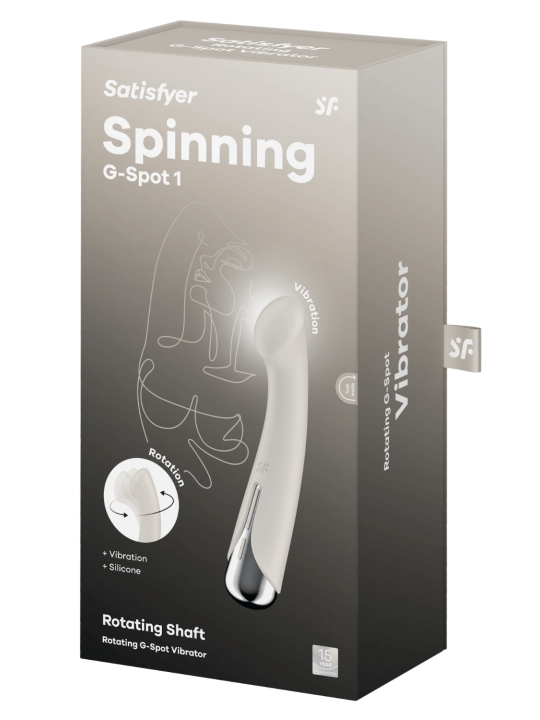 Vibromasseur point G tête rotative blanc USB Spinning g-spot 1 Satisfyer - CC597857