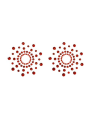 Paire de cache tétons adhésifs strass rouge - NP-1030RED