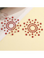 Paire de cache tétons adhésifs strass rouge - NP-1030RED