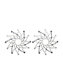 Paire de cache tétons adhésifs strass noir et blanc - NP-1020BLK