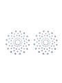 Paire de cache tétons adhésifs strass bleu et violet - NP-1020BLU