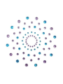 Paire de cache tétons adhésifs strass bleu et violet - NP-1020BLU