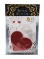 Paire de cache tétons adhésifs coeur pailleté rouge - NP-1049RED