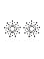 Paire de cache tétons adhésifs strass noir - NP-1030BLK