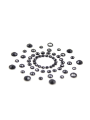 Paire de cache tétons adhésifs strass noir - NP-1030BLK