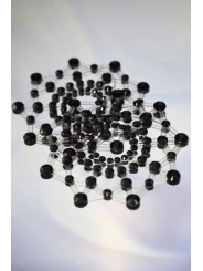 Paire de cache tétons adhésifs strass noir - NP-1030BLK
