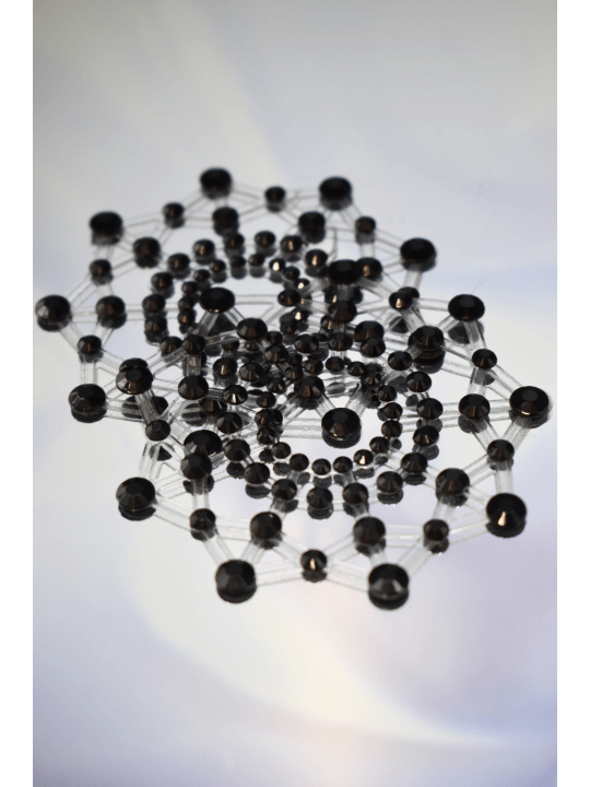 Paire de cache tétons adhésifs strass noir - NP-1030BLK