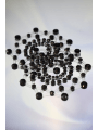 Paire de cache tétons adhésifs strass noir - NP-1030BLK