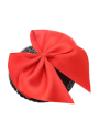 Paire de cache tétons adhésifs noir avec nœud papillon rouge - NP-1063