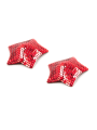 Paire de cache tétons adhésifs étoile pailletée sequin rouge - NP-2020