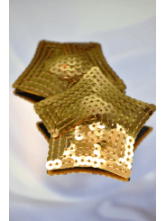 Paire de cache tétons adhésifs étoile pailletée sequin doré - NP-2016