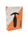 PEACH, Plug Vibrant noir long USB avec télécommande, dans un silicone médical doux et lisse - B72BLK