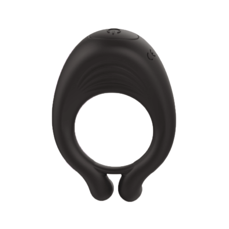 OCTAVE, Cockring Noir dans un silicone médical doux avec 1 mode de vibration - COR035BLK