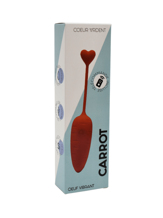 CARROT, Un Œuf vibrant avec télécommande, couleur et forme Carotte en silicone médical - BQ134ORA