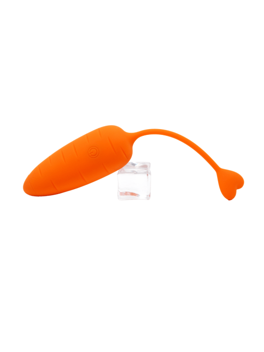 CARROT, Un Œuf vibrant avec télécommande, couleur et forme Carotte en silicone médical - BQ134ORA