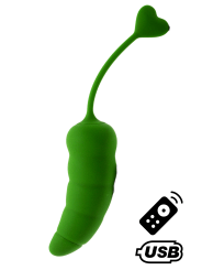 PIMENTO, Un Œuf vibrant avec télécommande, couleur et forme Piment en silicone médical - B137GRE