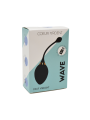 WAVE, Un Œuf vibrant noir USB avec télécommande, dans un silicone médical doux et lisse - B50BLK