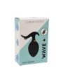 WAVE , Un Œuf vibrant noir USB avec stimulation clitoridienne, doté d'une télécommande - B54BLK