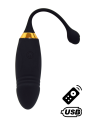 HAPPY, Un Œuf vibrant long USB avec télécommande, dans un silicone médical doux et lisse - B70BLK
