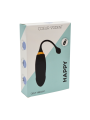 HAPPY, Un Œuf vibrant long USB avec télécommande, dans un silicone médical doux et lisse - B70BLK