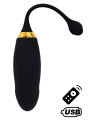 HAPPY, Un Œuf vibrant long USB avec télécommande, dans un silicone médical doux et lisse - B70BLK