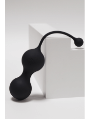 MINA Noir, Boules de Geisha en silicone médical USB avec télécommande - BQ130BLK