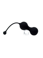 MINA Noir, Boules de Geisha en silicone médical USB avec télécommande - BQ130BLK